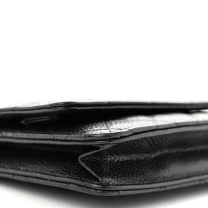 Chanel Caviar Quilted Wallet on Chain WOC Black 10 of 12