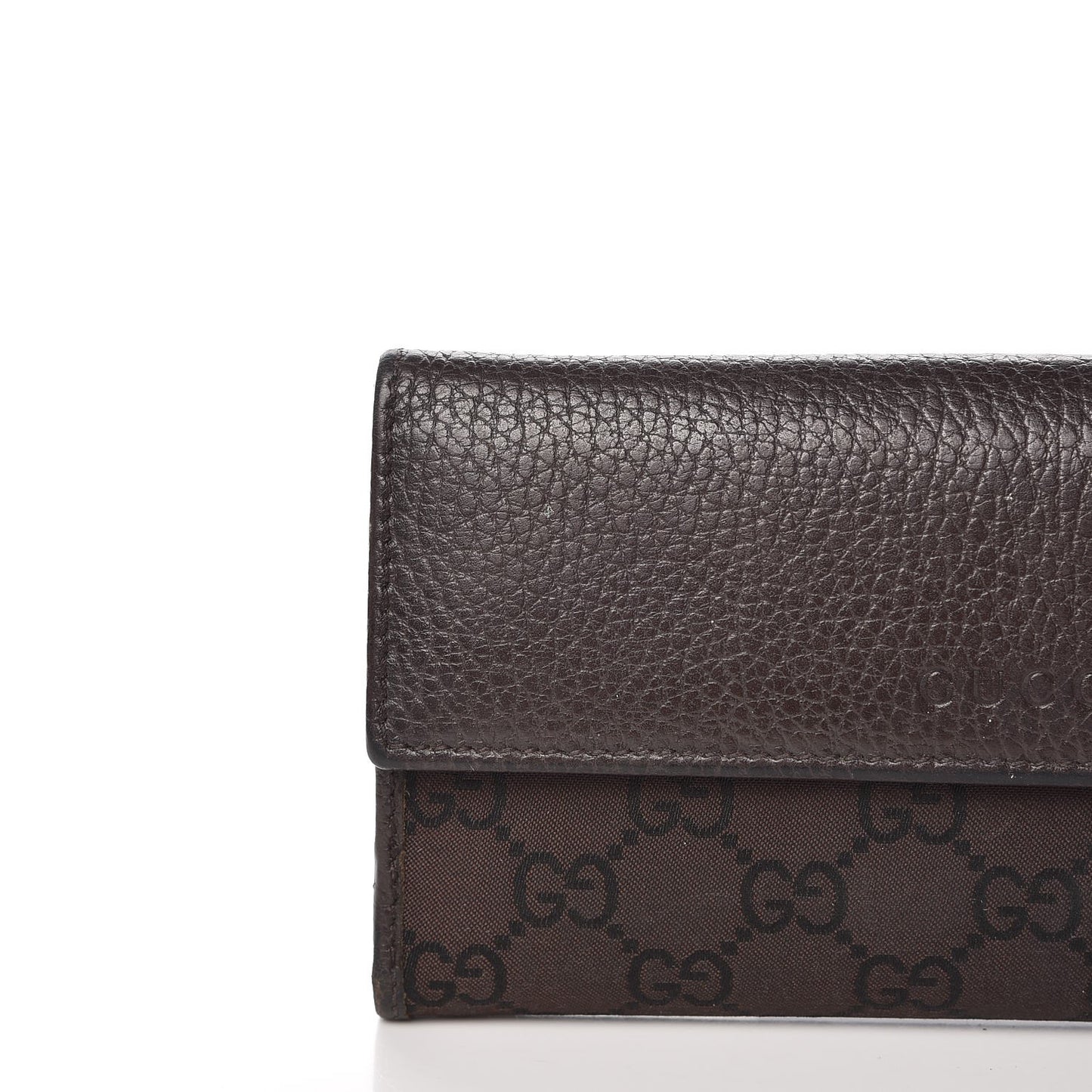 Canvas Monogram Calfskin Continental Wallet Brown