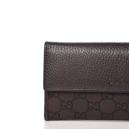 Gucci Canvas Monogram Calfskin Continental Wallet Brown 11 of 13