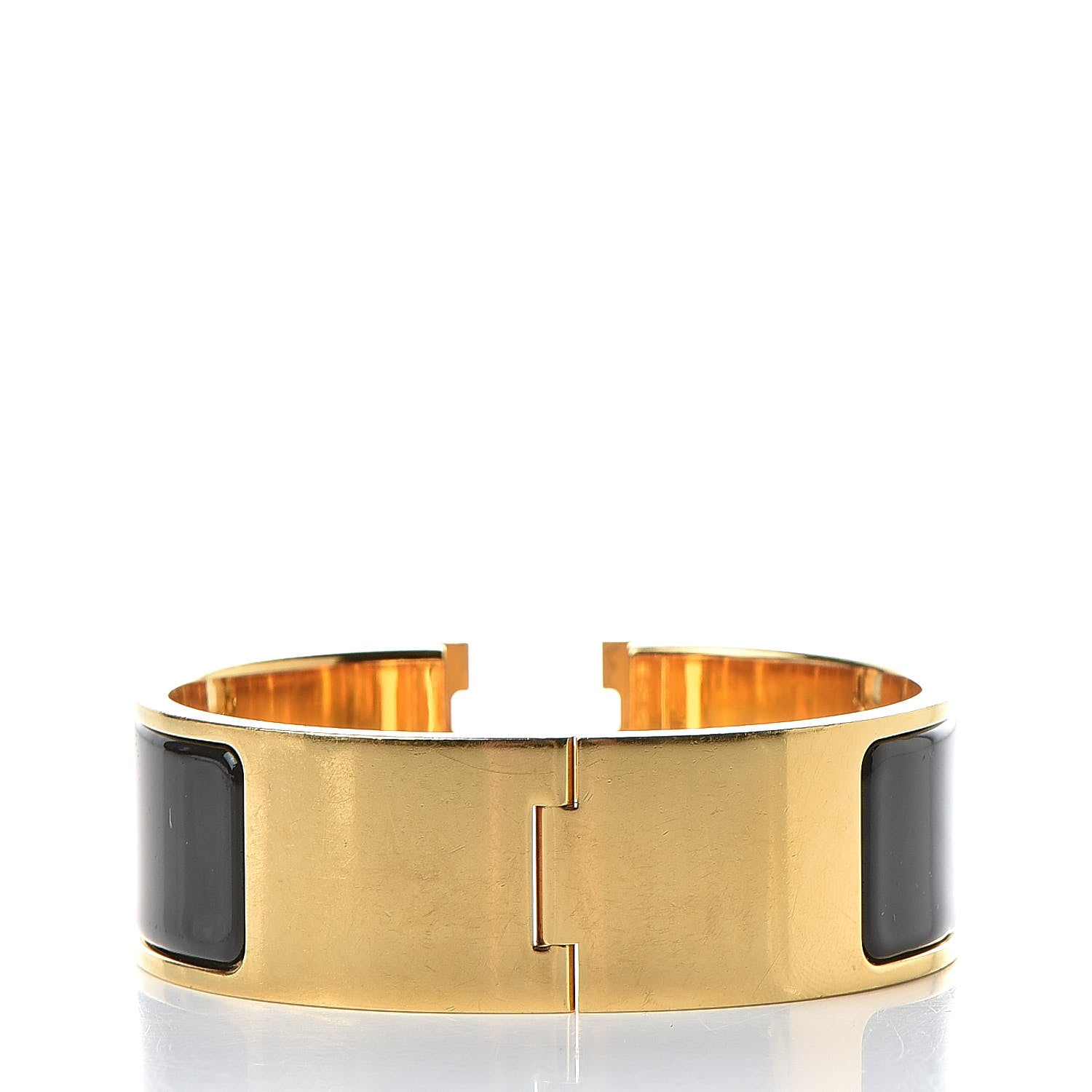 Hermes Enamel Wide Clic Clac H Bracelet PM Black 3 of 5