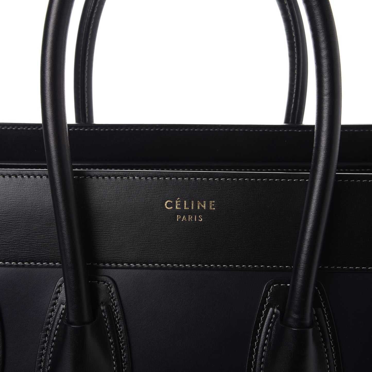 Glazed Calfskin Micro Tri-Color Luggage Dark Blue