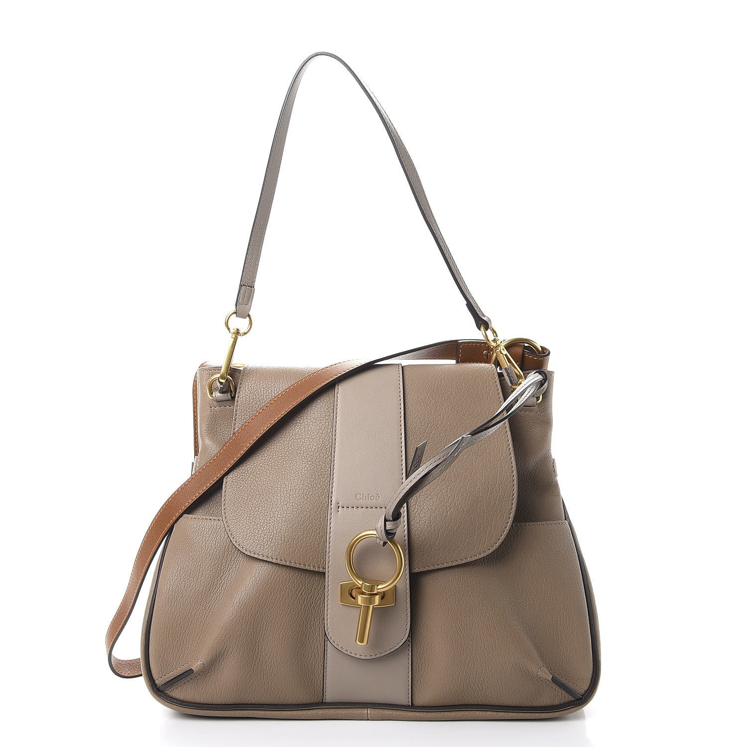 Chloe Grained Lambskin Medium Lexa Shoulder Bag Motty Grey 4 of 10