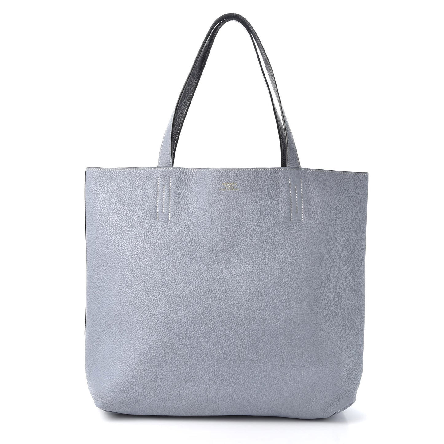 Taurillon Clemence Double Sens 36 Reversible Tote Bleu Lin Bleu Obscur