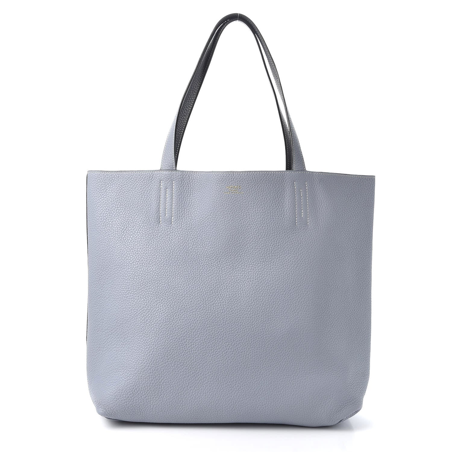 Hermes Taurillon Clemence Double Sens 36 Reversible Tote Bleu Lin Bleu Obscur 1 of 15
