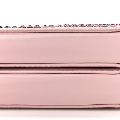 Prada Satin Crystal Mini Triangle Crossbody Pouch Alabastro 12 of 13
