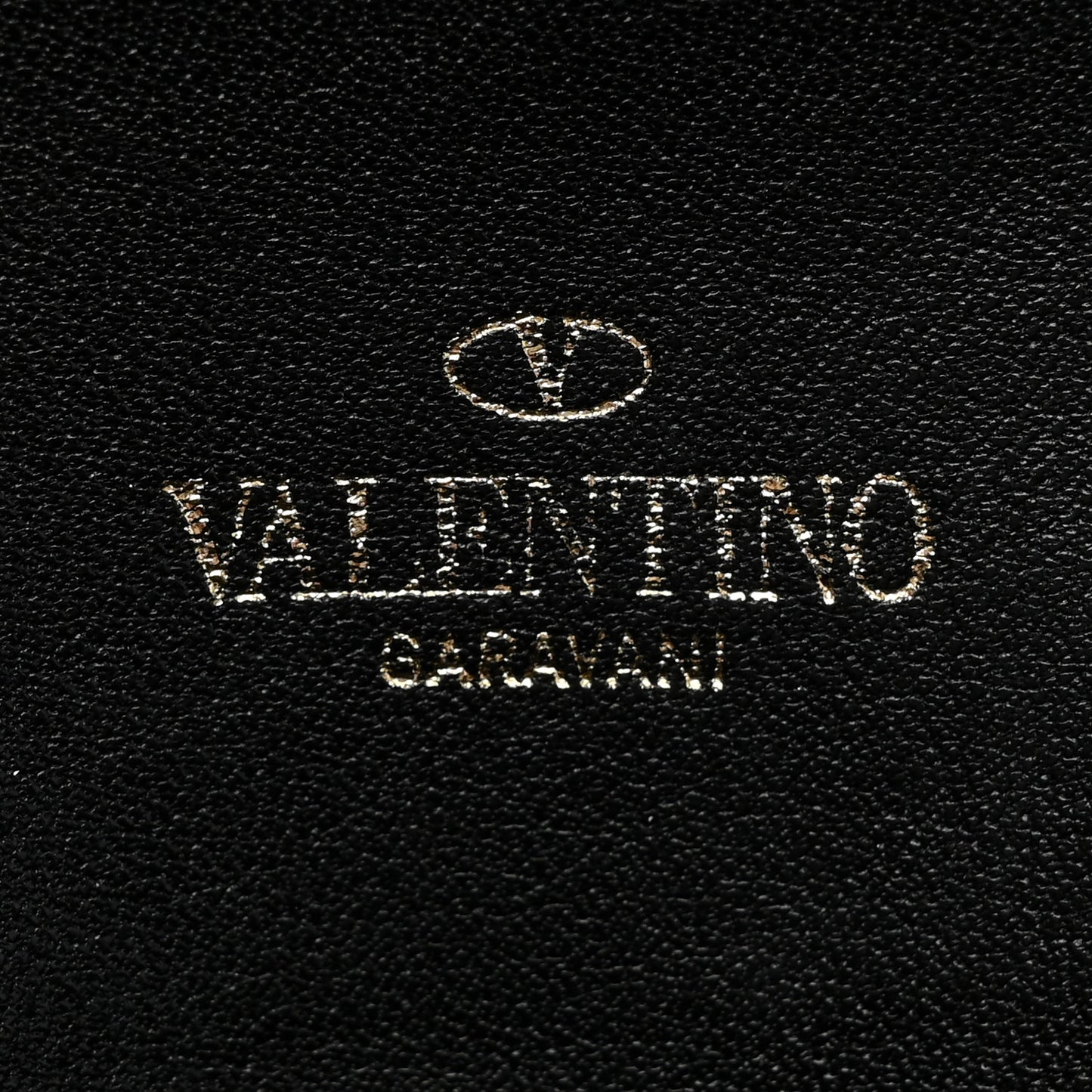 Vitello Rockstud Flap Wallet on Chain Black