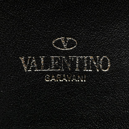 Valentino Garavani Vitello Rockstud Flap Wallet on Chain Black 9 of 27