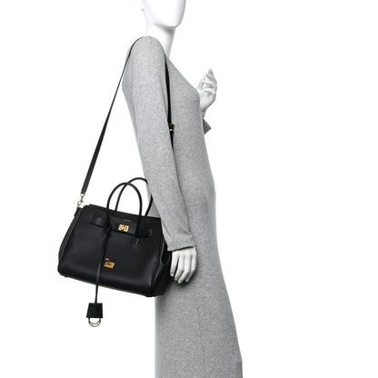 Balenciaga Smooth Calfskin Small Bel Air Carry All Bag Black 2 of 9