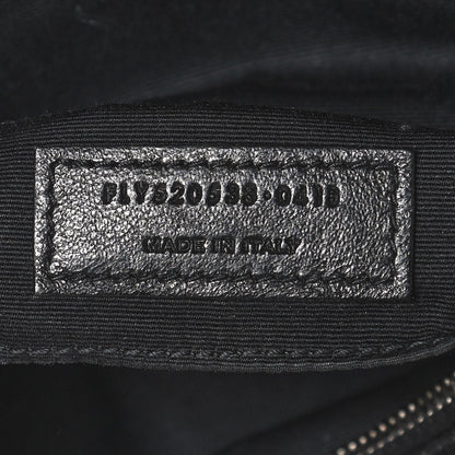 Saint Laurent Lambskin Monogram Embossed Small Lou Camera Bag Black 7 of 11