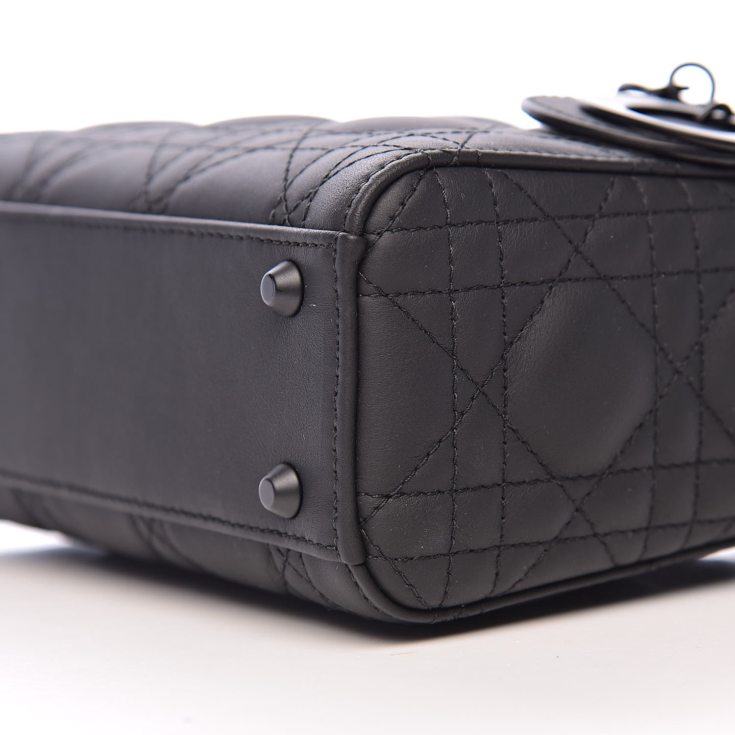 Christian Dior Ultra Matte Calfskin Cannage Mini Lady Dior Black 8 of 11
