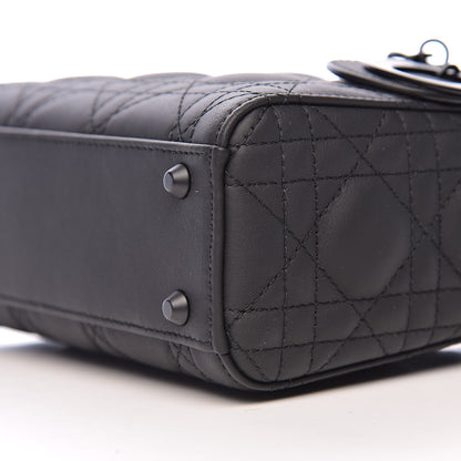 Christian Dior Ultra Matte Calfskin Cannage Mini Lady Dior Black 8 of 11