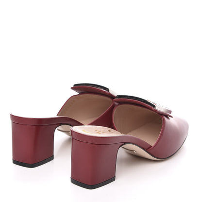Gucci Malaga Kid Crystal Square G Madelyn Mules 37.5 Romantic Cerise 4 of 9