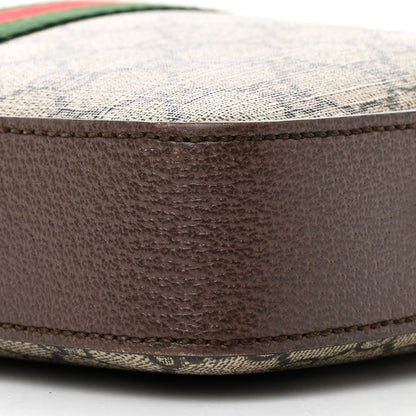 Gucci GG Supreme Monogram Textured Dollar Calfskin Web Ophidia Wristlet Shoulder Bag Beige Ebony New Acero 10 of 12