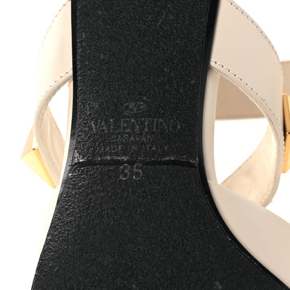 Valentino Garavani Calfskin Roman Stud Ankle Strap 40mm Pumps 35 White 8 of 12
