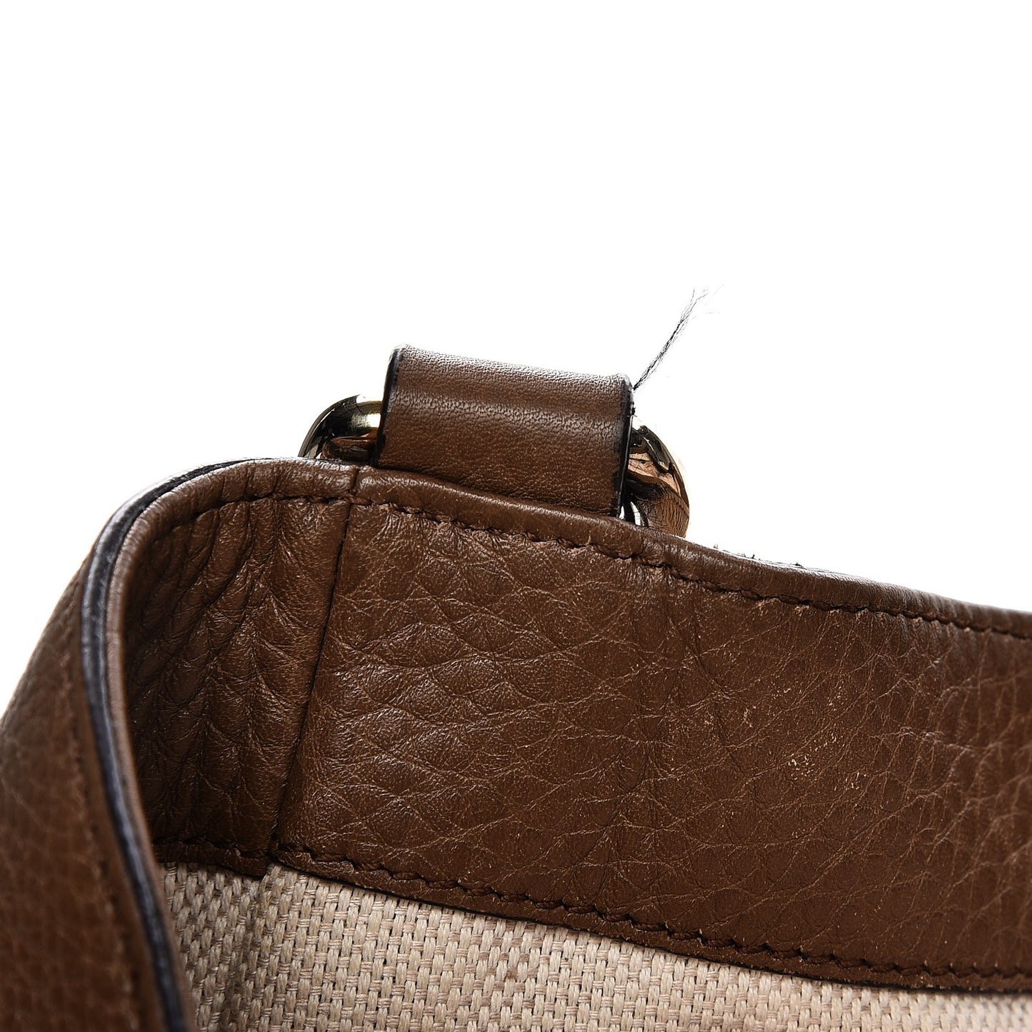 Pebbled Calfskin Medium Soho Shoulder Bag Brown