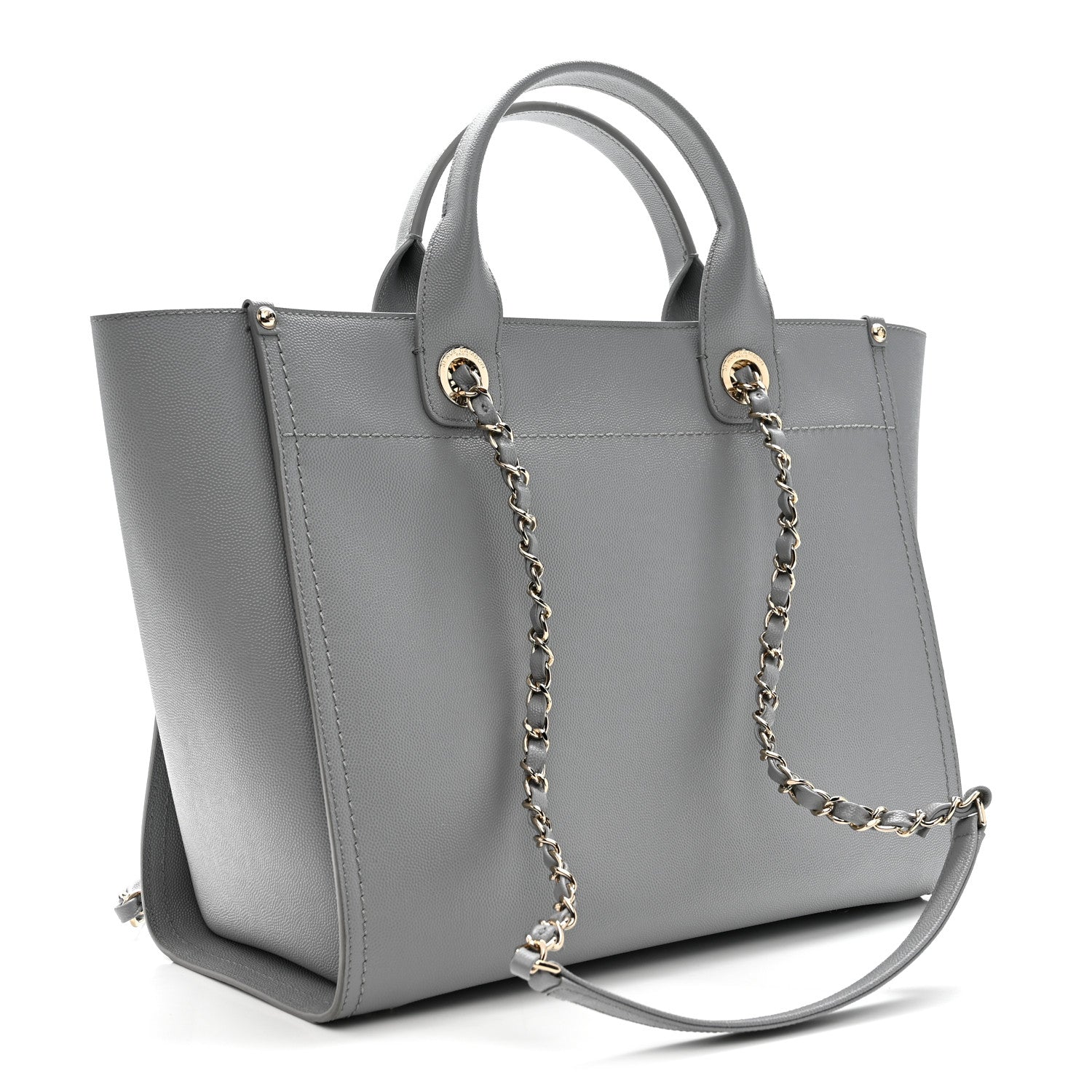 Chanel Caviar Studded Medium Deauville Tote Grey 3 of 11