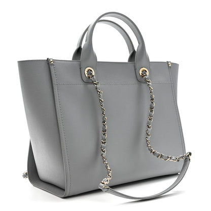 Chanel Caviar Studded Medium Deauville Tote Grey 3 of 11