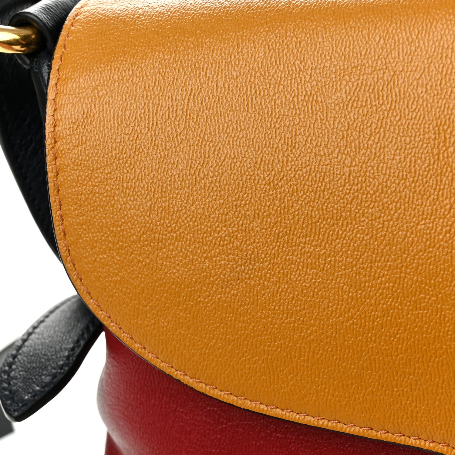 Gucci New Sakai Calfskin Lux Tri-Color Medium Dahlia Messenger Shoulder Bag New Cherry Red Sun Oil Blue 12 of 12