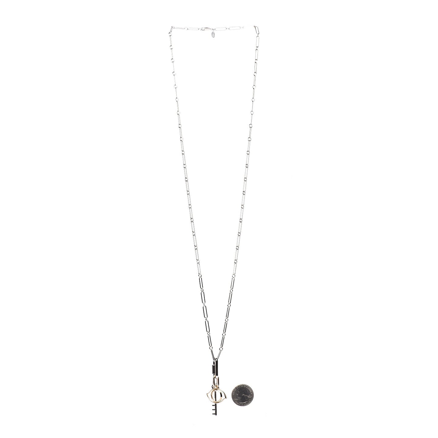 Palladium Permabrass Curiosite Charm Pendant Necklace