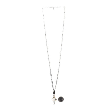 Hermes Palladium Permabrass Curiosite Charm Pendant Necklace 3 of 7