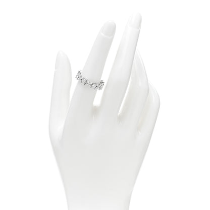 Tiffany Platinum Diamond Victoria Alternating Band Ring 54 7 2 of 5