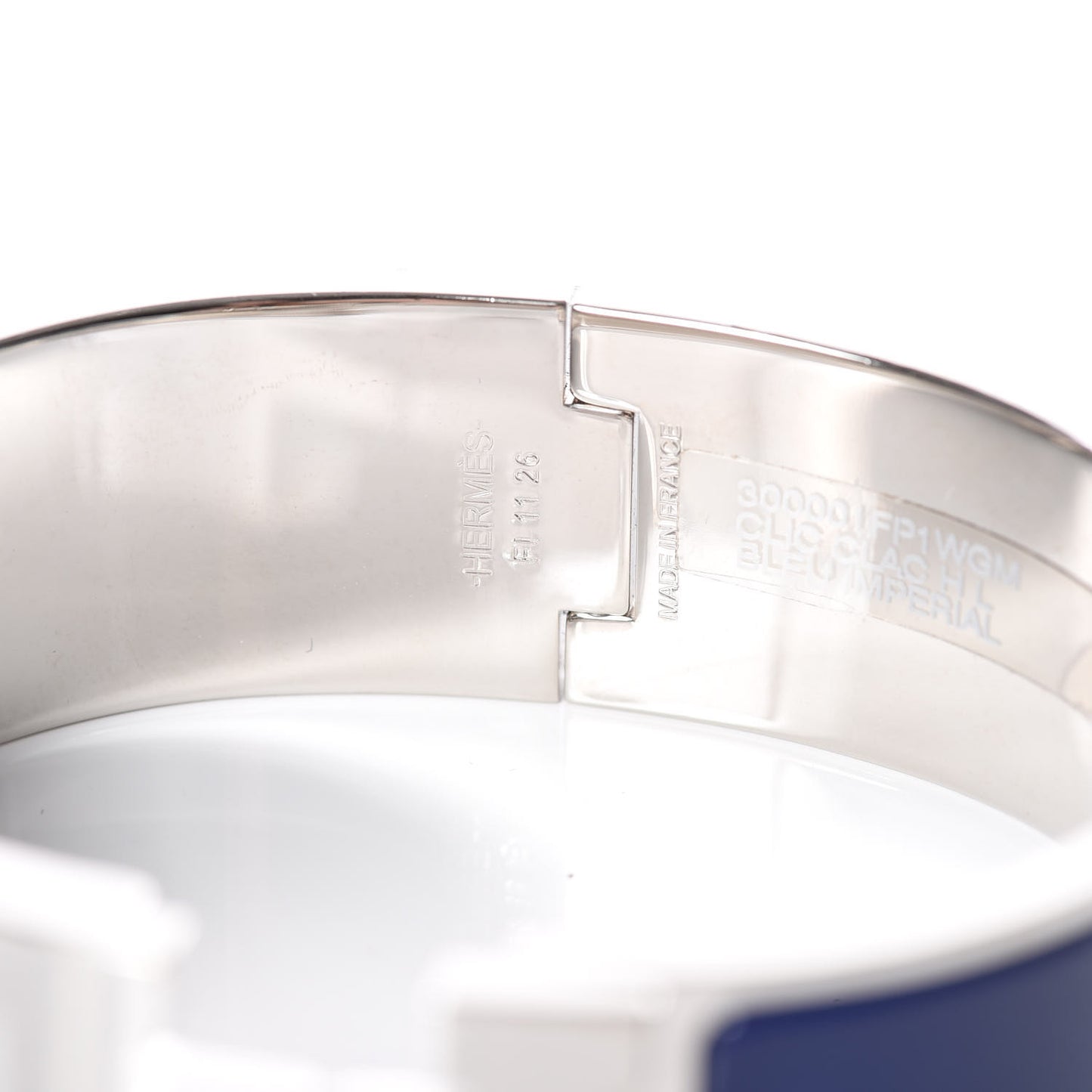 Enamel Wide Clic Clac H Bracelet GM Bleu Imperial