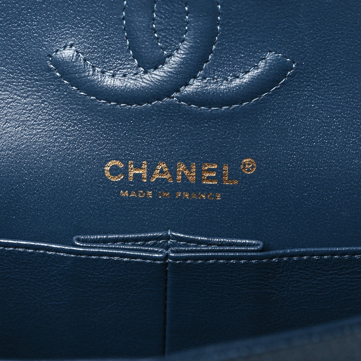 Chanel Iridescent Caviar Quilted Small Double Flap Dark Blue 6 of 10
