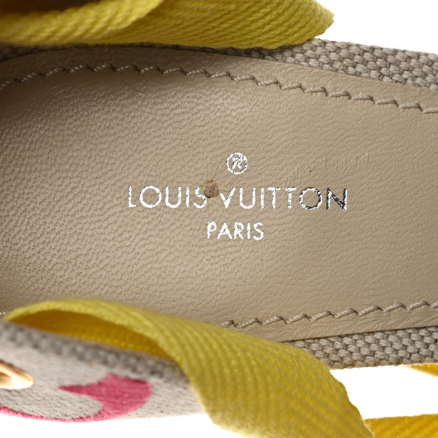 Canvas Monogram Starboard Wedge Espadrilles 38.5 Rose Pop