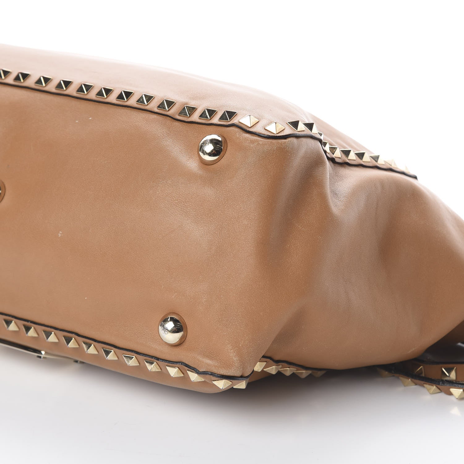 Valentino Garavani Vitello Medium Rockstud Tote Camel 6 of 16