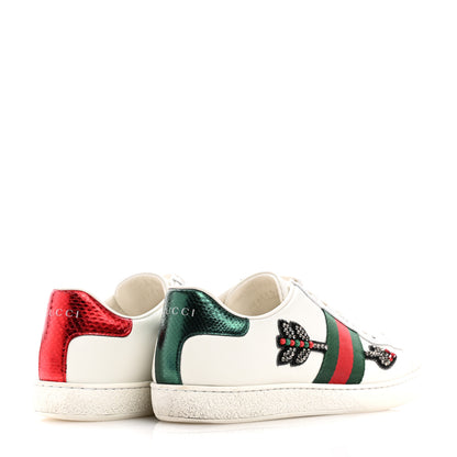 Gucci Calfskin Web Studded Womens Arrow Ace Sneakers 36.5 White 5 of 12