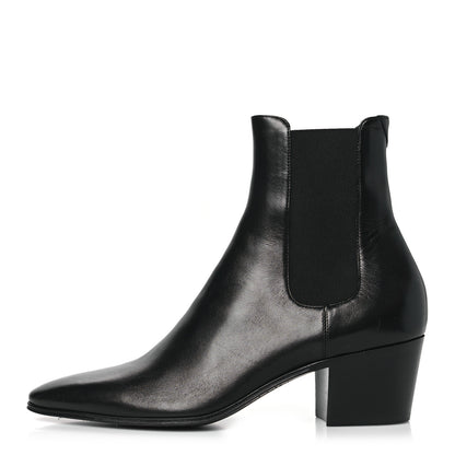 Saint Laurent Incrociato Muriel Vassili 60 Ankle Zip Boots 38 Black 1 of 8