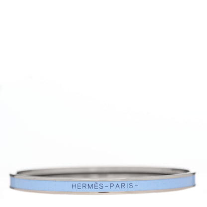 Hermes Enamel Printed Extra Narrow Bracelet 70 Bleu Polaire 1 of 3