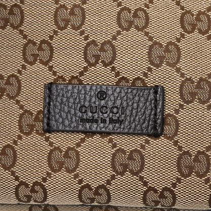 Gucci Monogram Dollar Calfskin O Drawstring Backpack Beige Ebony Testa di Moro Dark Chocolate 12 of 12