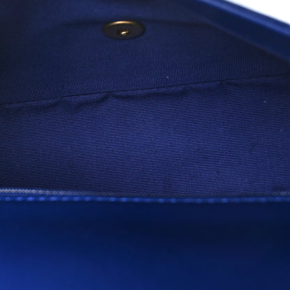 Chanel Lambskin Quilted Large CC Chain Flap Blue 5 of 9