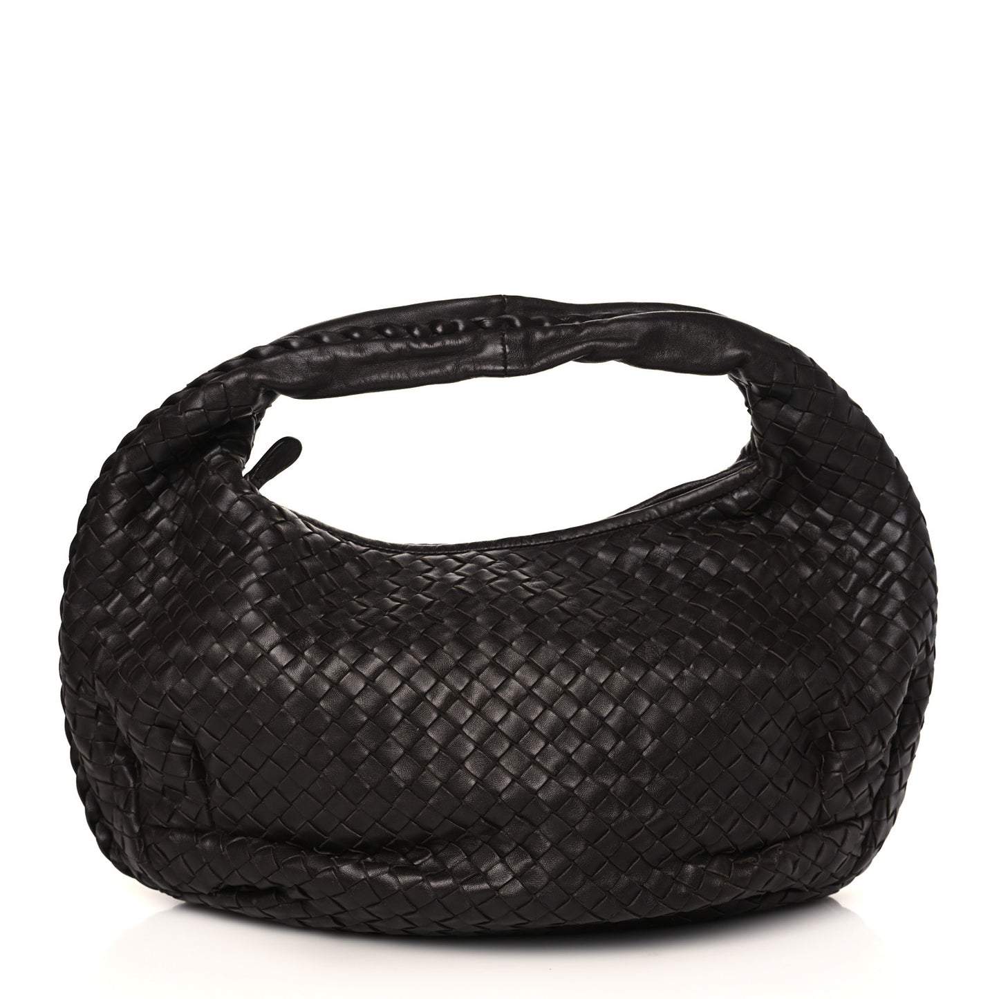 Nappa Intrecciato Medium Veneta Hobo Ebano