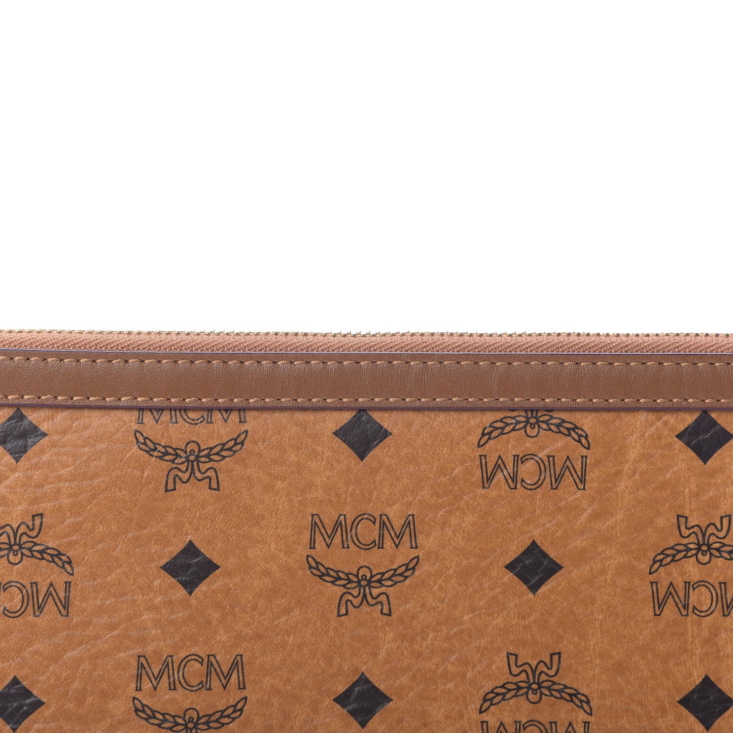 Visetos Wristlet Zip Pouch Cognac