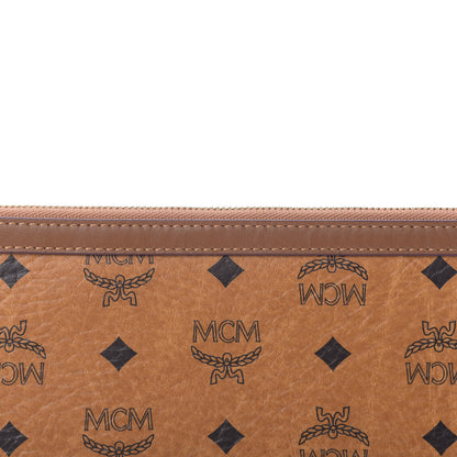 MCM Visetos Wristlet Zip Pouch Cognac 9 of 9