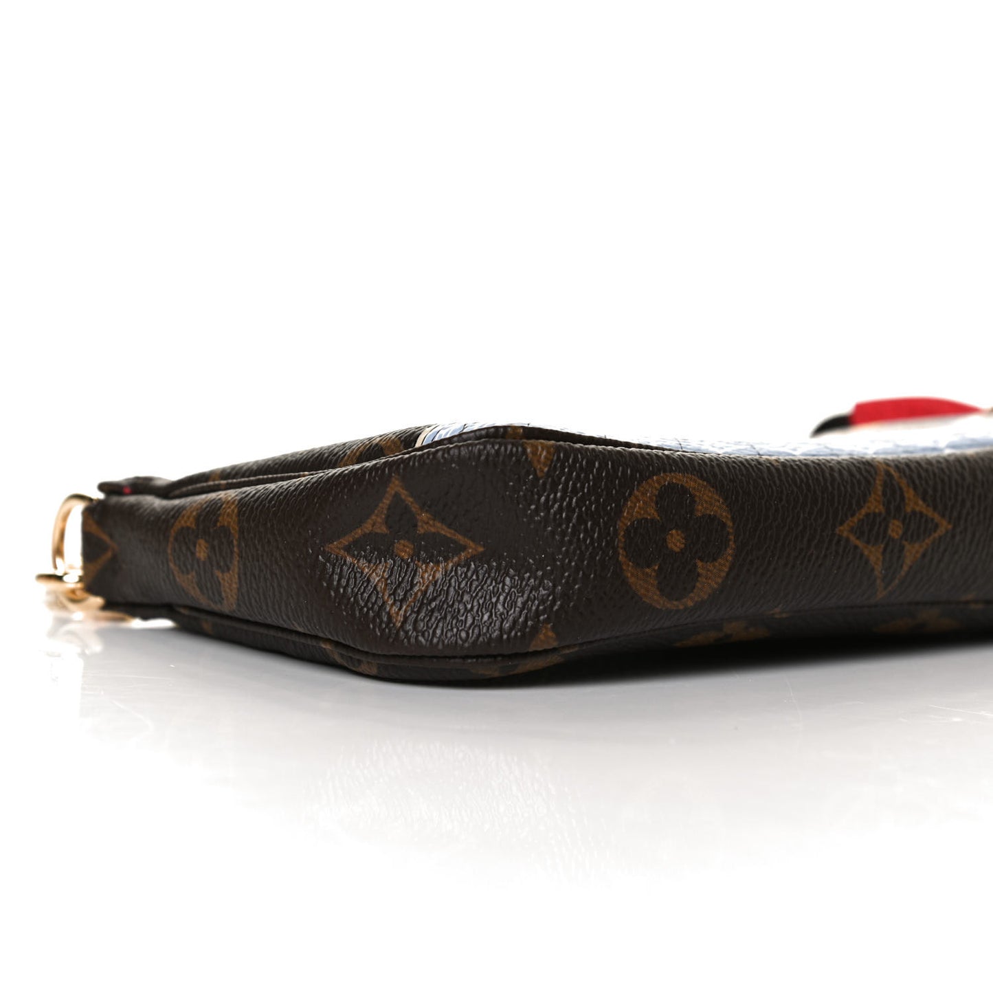 Monogram 2021 Christmas Animation London Mini Pochette Accessories Red