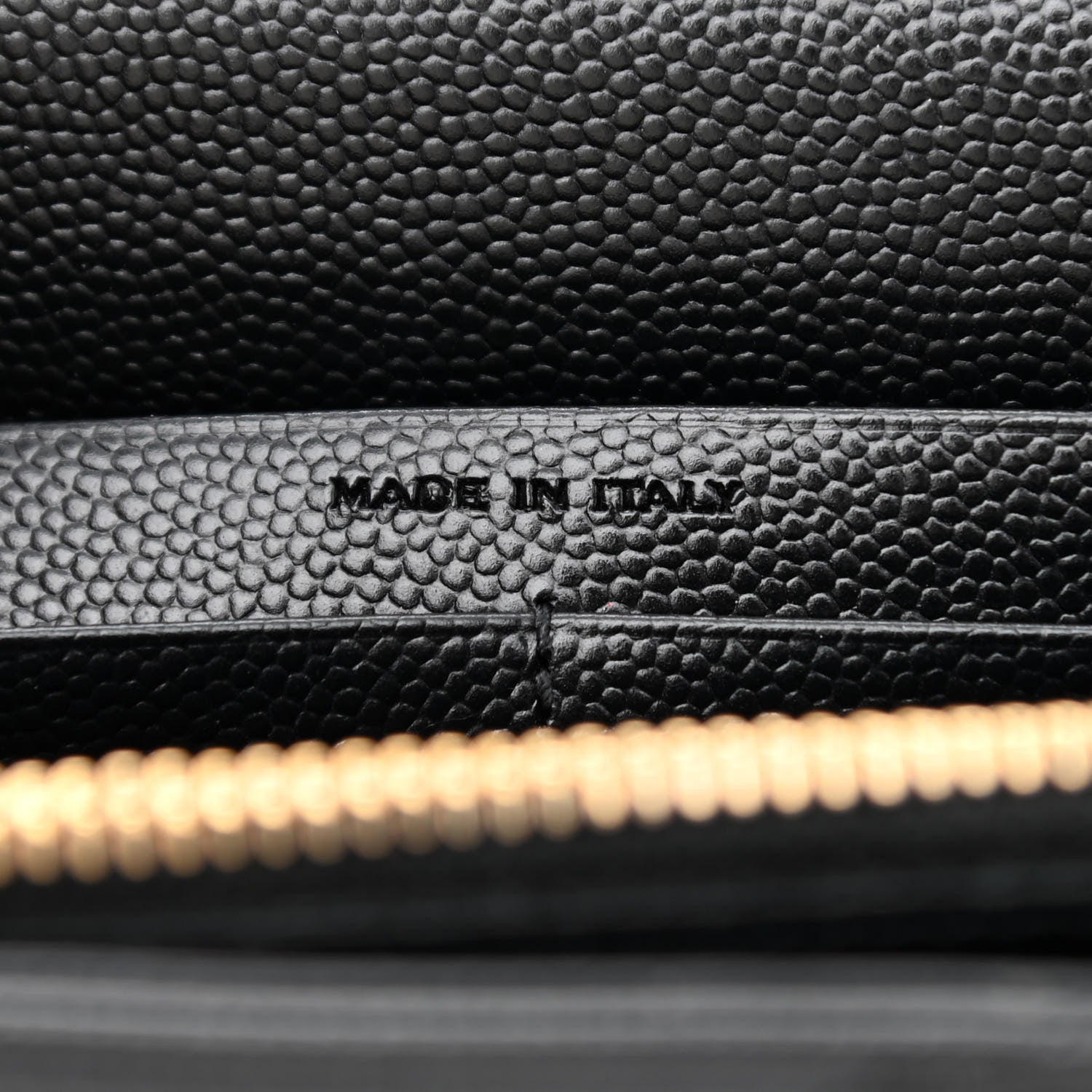 Saint Laurent Grain De Poudre Matelasse Chevron Monogram Chain Wallet Black 7 of 12