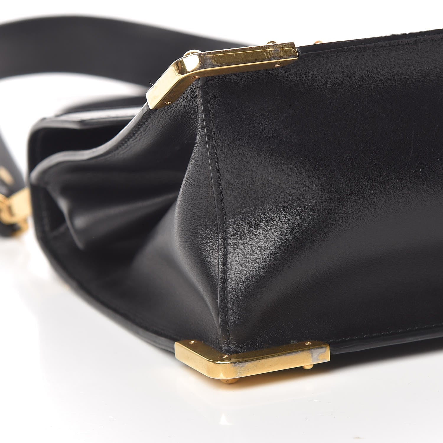 Prada City Calf Saffiano Animalier Top Handle Bag Black 8 of 14