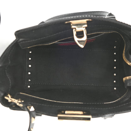 Valentino Garavani Vitello Mini Rockstud Double Handle Tote Black 5 of 7