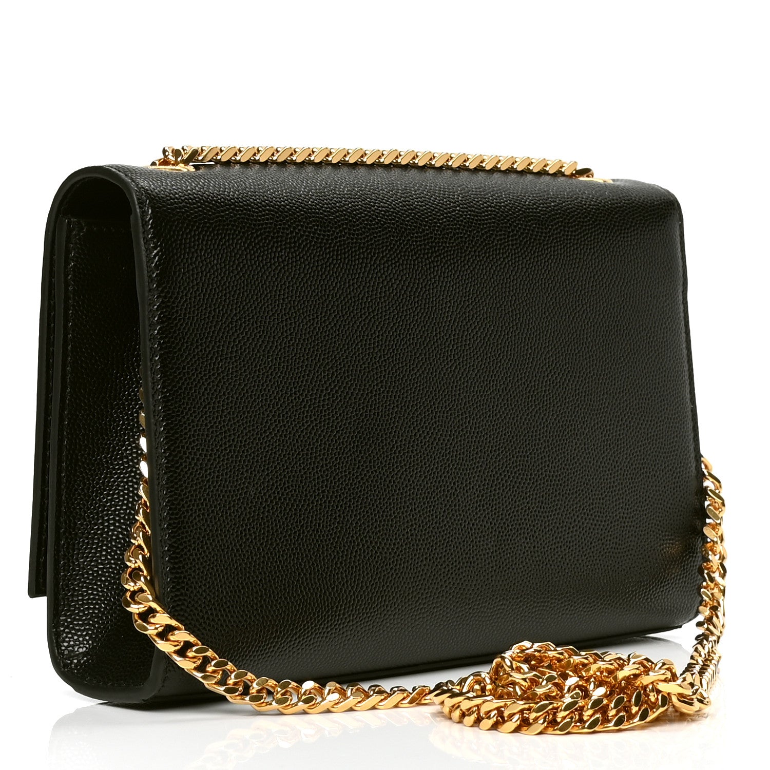 Saint Laurent Grain De Poudre Small Monogram Kate Satchel Black 2 of 4