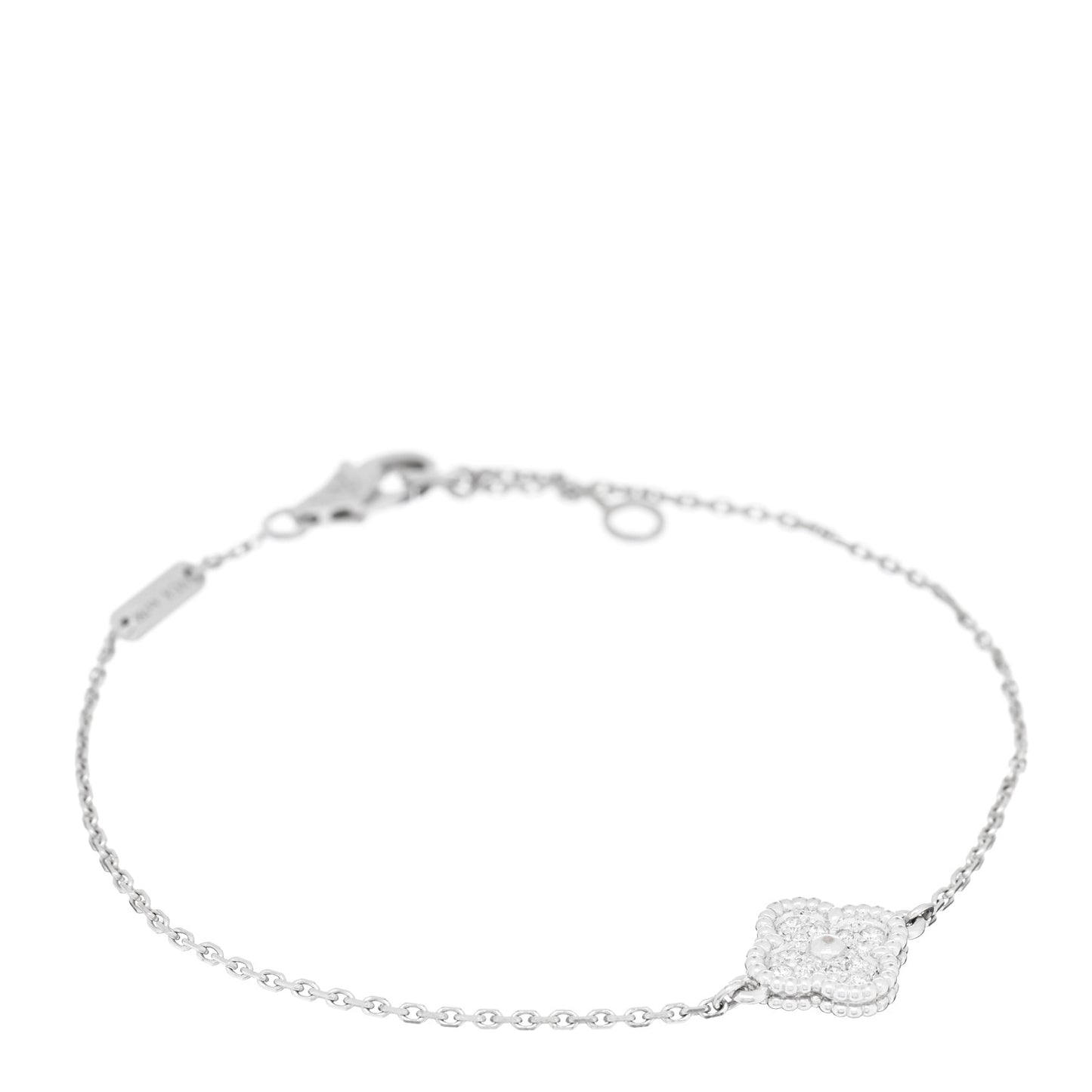 18K White Gold Diamond Sweet Alhambra Bracelet