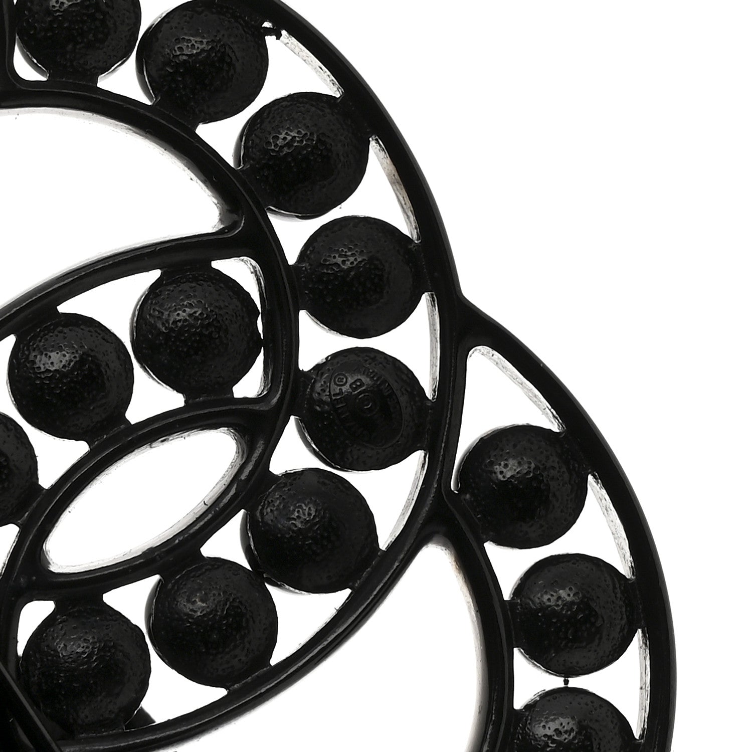 Chanel Bead CC Brooch Black 3 of 4