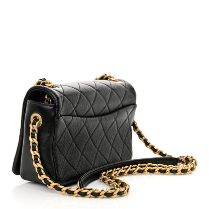 Chanel Shiny Lambskin Quilted Small Fashion Therapy Flap Bag Black 3 of 11