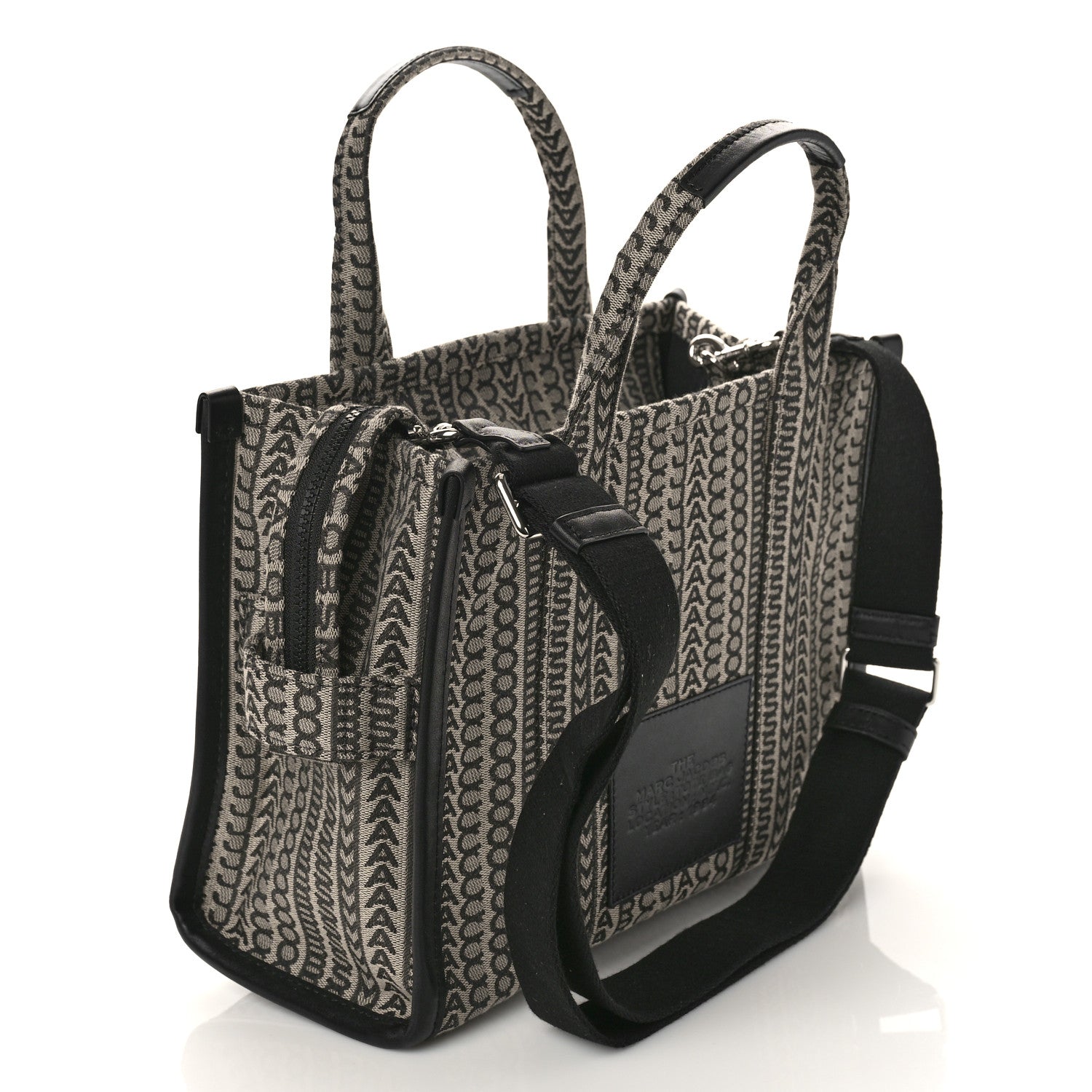 Marc Jacobs Cotton Jacquard Monogram Medium The Traveler Tote Bag Beige Multicolor 3 of 8