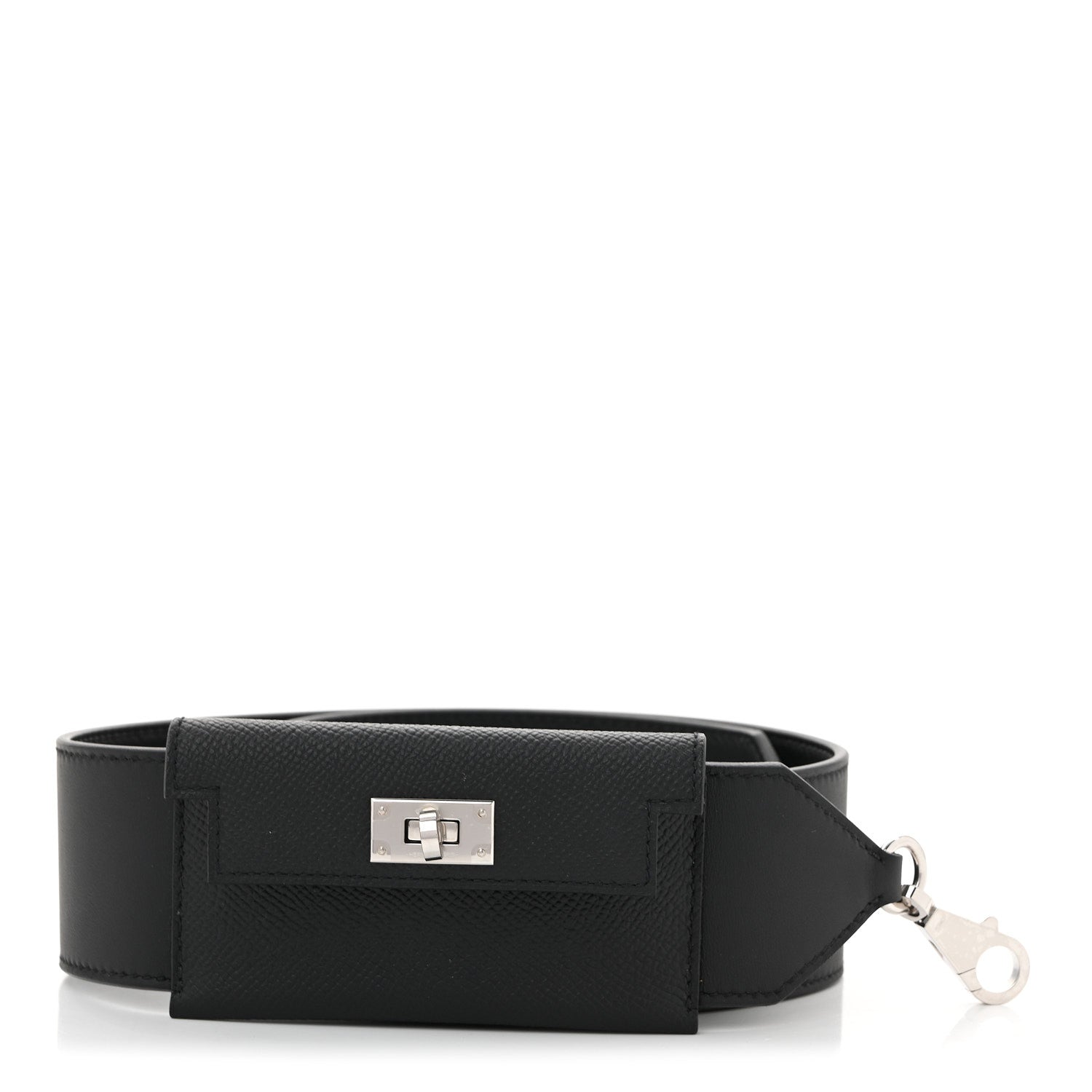 Hermes Swift Epsom Pocket Kelly Shoulder Strap Black 1 of 5