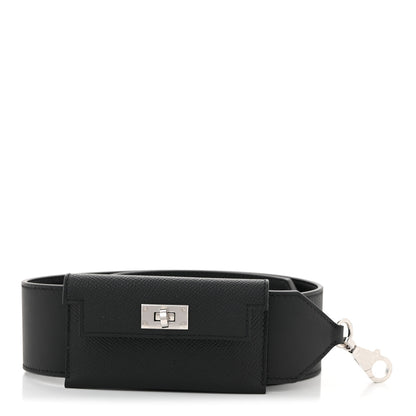 Hermes Swift Epsom Pocket Kelly Shoulder Strap Black 1 of 5
