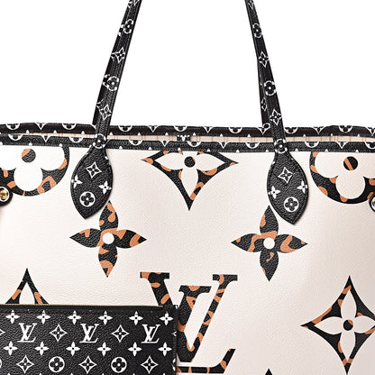 Louis Vuitton Monogram Giant Jungle Neverfull MM Ivory 12 of 12
