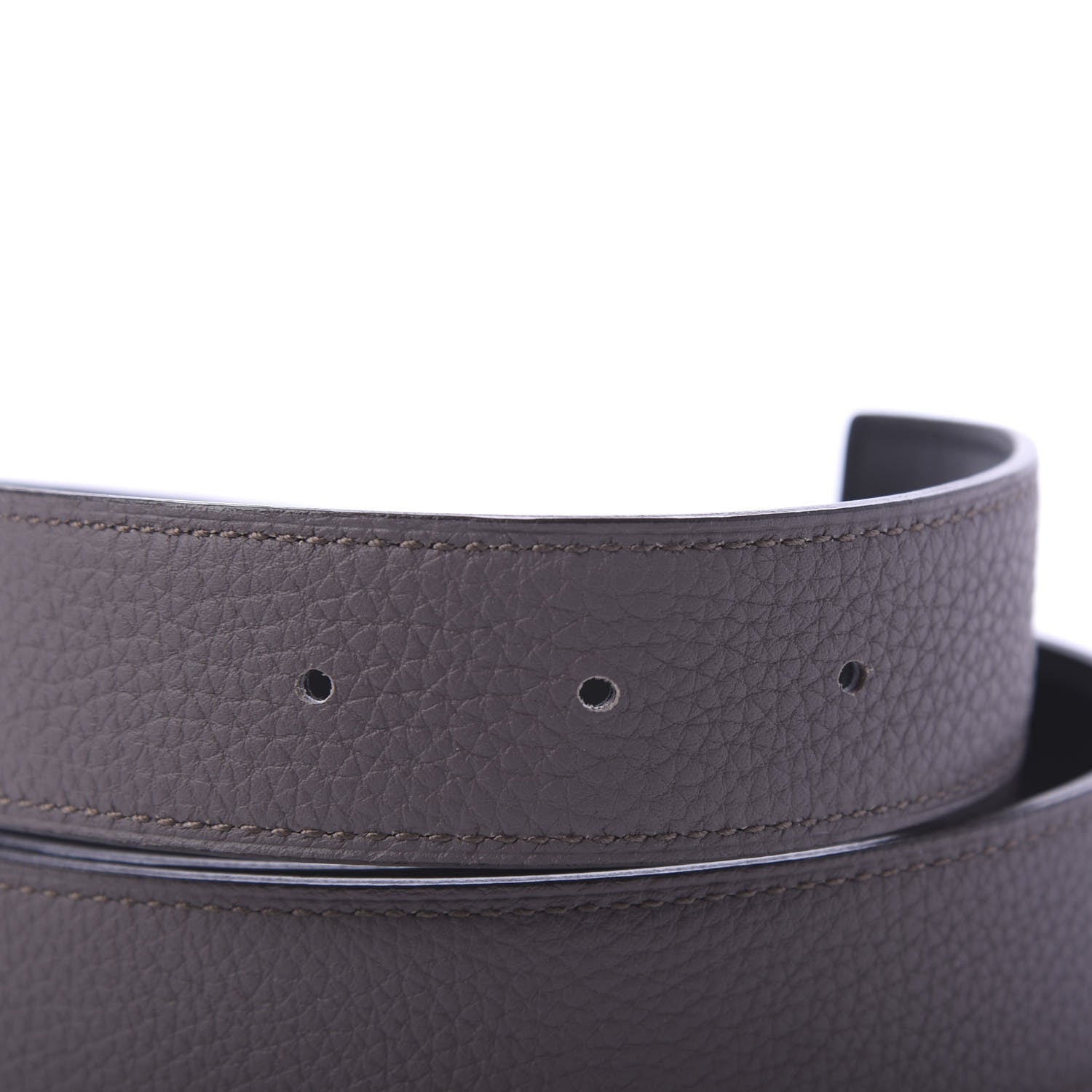 Hermes Box Togo 32mm Belt Strap 95 Black Etain 3 of 5